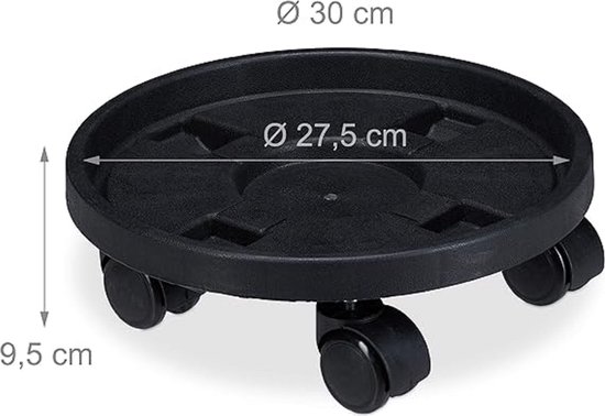 xyuayamz Plant Roller Round Outdoor Roller Planter Round Diameter 20 cm