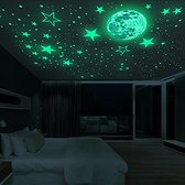 435st glow-in-the-dark stickers maan sterren polka dots creatieve fluorescerende muurstickers