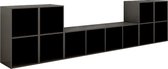 vidaXL-5-delige-Tv-meubelset-spaanplaat-hoogglans-grijs