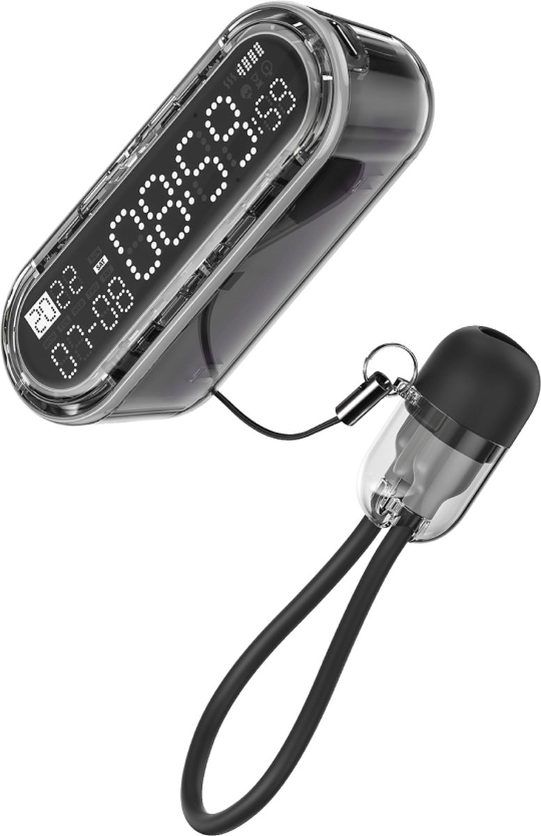 SHARGE Capsul Gravity-Zwart (met Kabel) Powerbank Zwart