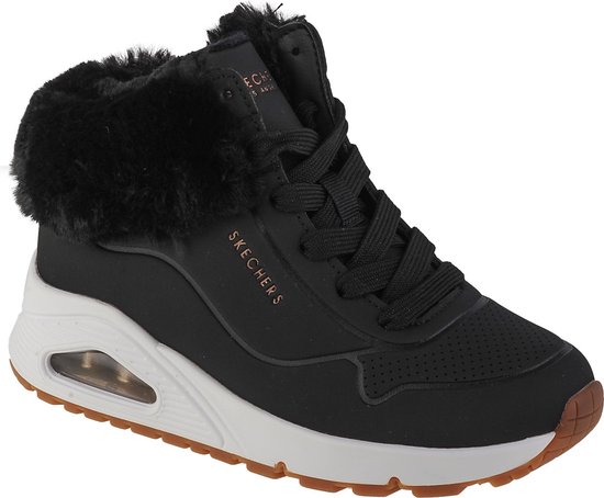 Skechers Uno-Fall Air Meisjes Sneakers - Zwart - Maat 30