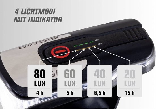 Sigma Aura 80 USB Fiets koplamp - 80 lux — afbeelding 5