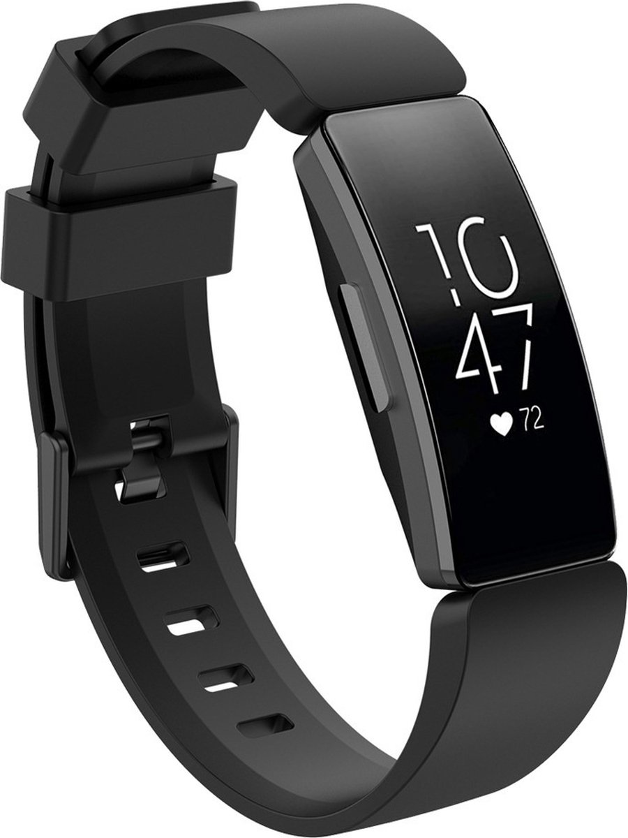Bandje geschikt voor Fitbit Inspire - Maat S - Bandje - Horlogebandje - Siliconen - Zwart