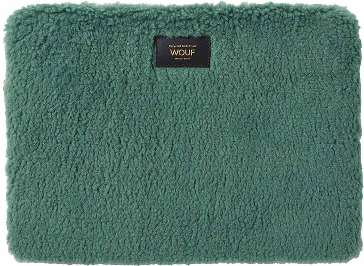 Wouf Teddy - Laptop hoes 13 inch - Laptopsleeve - Moss
