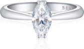 Liana - Platinum Marquise Solitair Moissanite Ring - 0.5 karaat