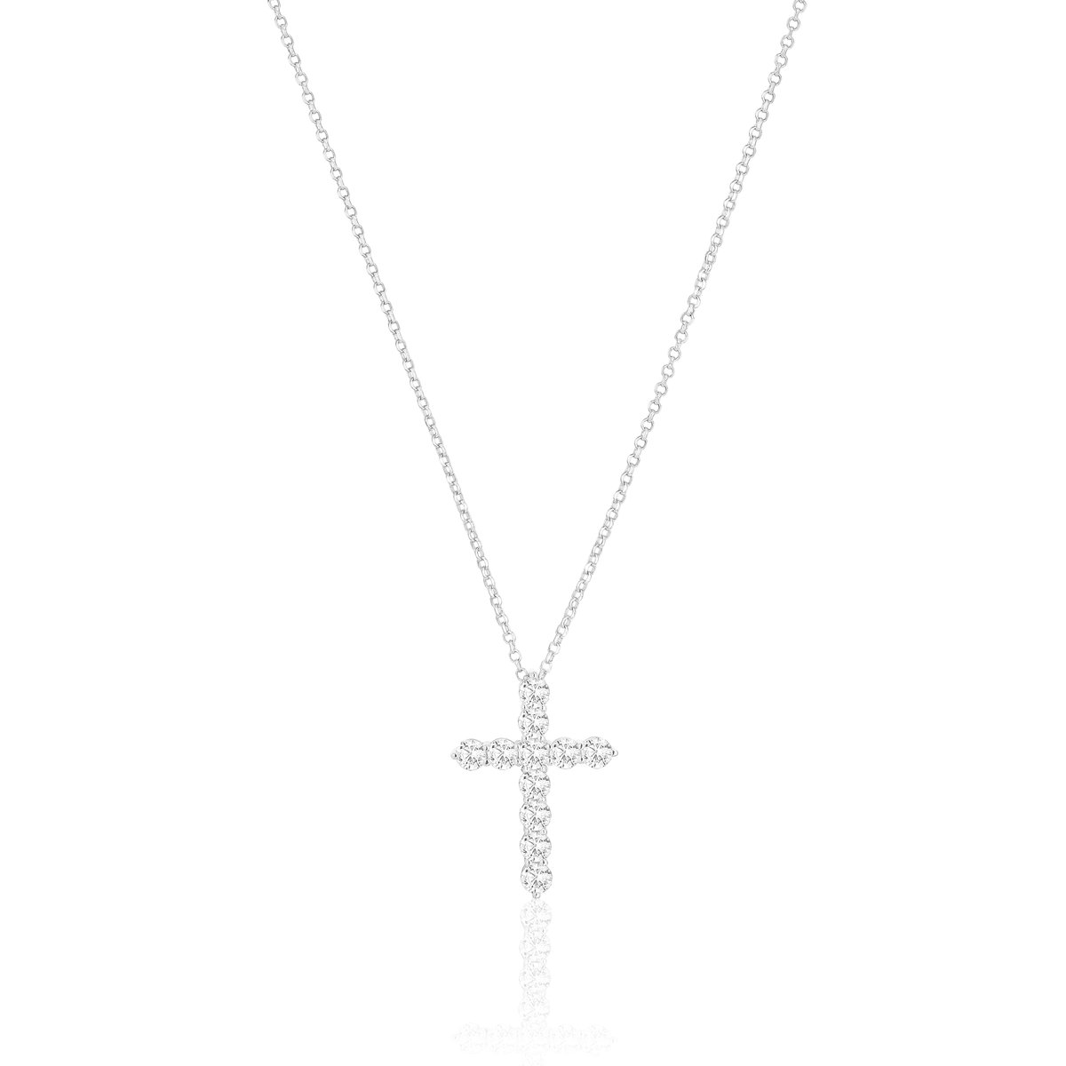 SIF JAKOBS JEWELLERY BELLUNO CROCE NECKLACE SJ-N2394-CZ