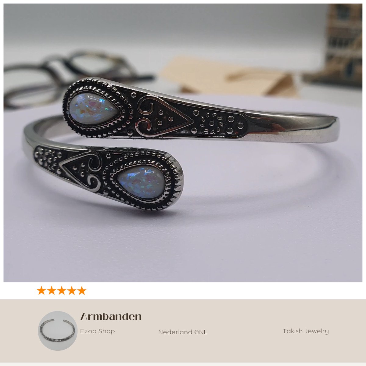 14-karaat gouden armband met gediamanteerde bolletjes - Lengte 17 - 19