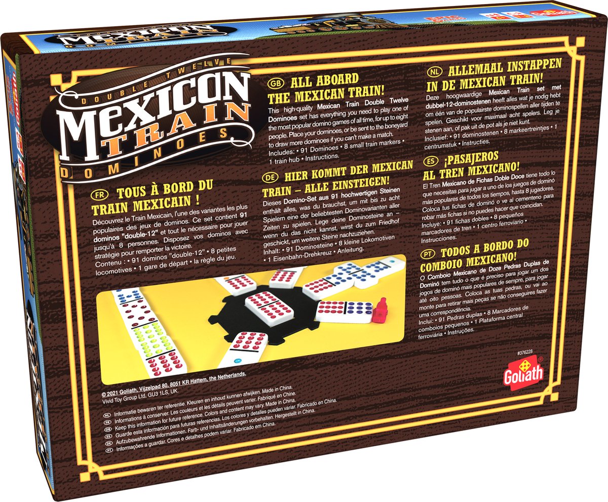 TRAIN MEXICAIN. Nécessite des dominos de double-douze.