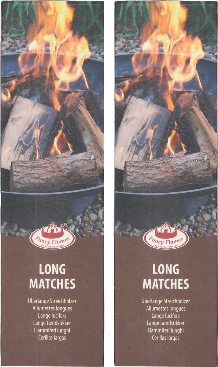 Fancy Flames BBQ/Barbecue lucifers - 90x - lange lucifers - 28 cm