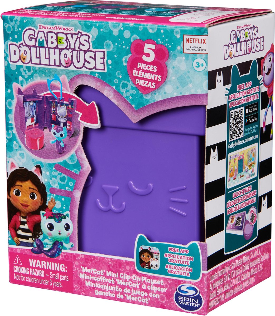 Gabby's Poppenhuis - speelset met clip met speelgoedfiguur en poppenhuisaccessoires - stijlen kunnen verschillen