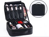 Premium Make Up Organizer - Make Up Koffer - Beautycase Verstelbare Vakken Tas - Makeup Reistas - Zwart