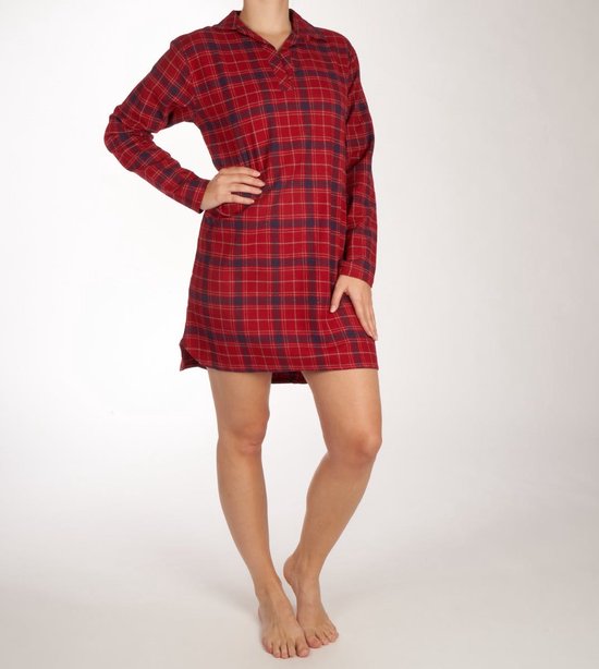 bol - Maat TOM - TAILOR Dames S Nachthemd Rood | Flanell -