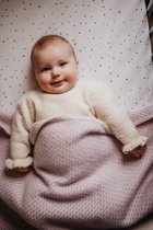 Couverture de berceau en laine - Pure Baby Love - 65x90 cm - Lilas