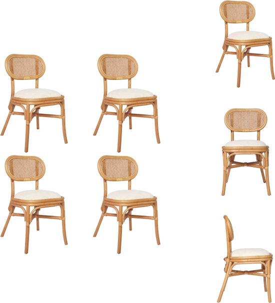 vidaXL Chaises de salle à manger en rotin - 46 x 53 x 83 cm - Design ergonomique - Chaise de salle à manger