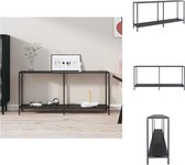 vidaXL - Wandtafel - 160x35x75,5 - cm - gehard - glas - zwart