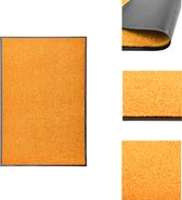 vidaXL Deurmat - Hoogwaardig - 90 x 60 cm - Anti-slip - Oranje - 100% polyamide - Deurmat