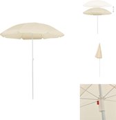 vidaXL Parasol Zandkleurig Polyester/Staal - 200cm Hoogte - 180cm Booglengte - Weer- en UV-bestendig - Parasol