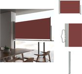 vidaXL Zijscherm Balkon - 60 x 0-300 cm - Uv- en scheurbestendig - Stof met PU-coating - Inclusief montageaccessoires - Bruin/grijs - Parasol