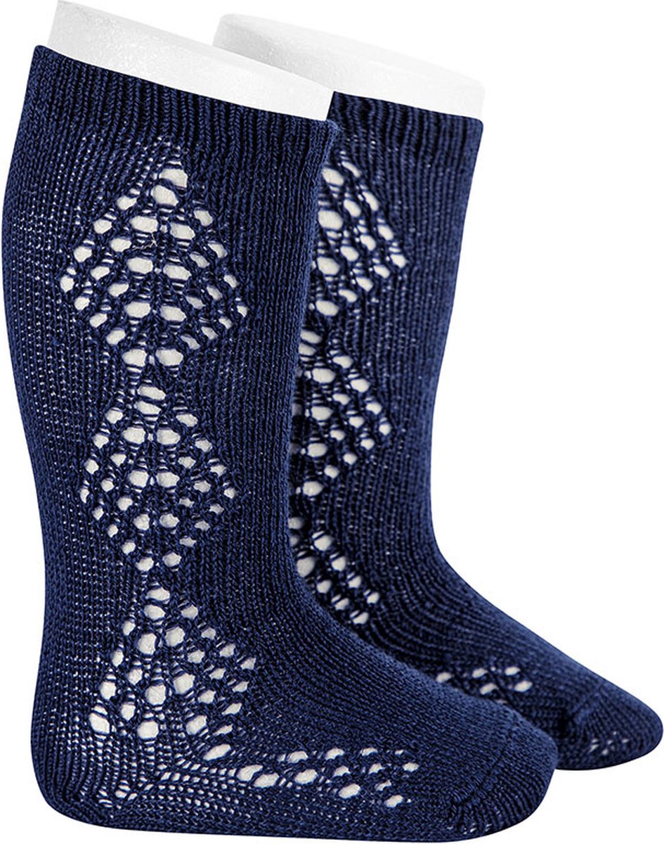 Cóndor Kniekous Side Openwork Diamant | 1532/2 | Navy/Donkerblauw | 27-30 | maat 6