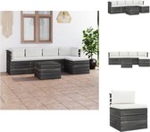vidaXL Loungeset Pallet - Massief grenenhout - Modulair design - 6-delige set - Tuinset