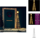 vidaXL Kerstkegelboom LED - 50 x 150 cm - Warmwit licht - Waterbestendig - USB - Decoratieve kerstboom