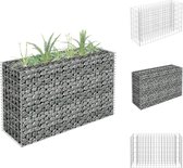 vidaXL Schanskorf plantenbak - 90 x 30 x 60 cm - roestvrij gegalvaniseerd staal - Bloempot