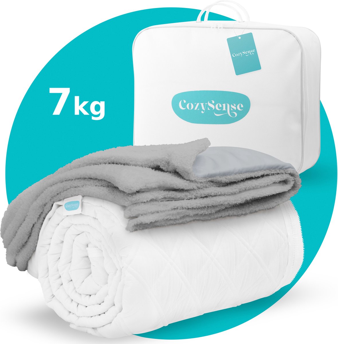 Navaris verzwaringsdeken - 100% katoen - Weighted blanket - Zwaartedeken voor volwassenen - 135 x 200 cm - 8,8 kilo - Kalmeringsdeken met sterren