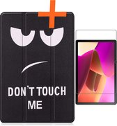Hoes Geschikt voor Lenovo Tab M10 (3rd gen) Hoes Tri-fold Tablet Hoesje Case Met Screenprotector - Hoesje Geschikt voor Lenovo Tab M10 (3e gen) Hoesje Hardcover Bookcase - Don't Touch Me