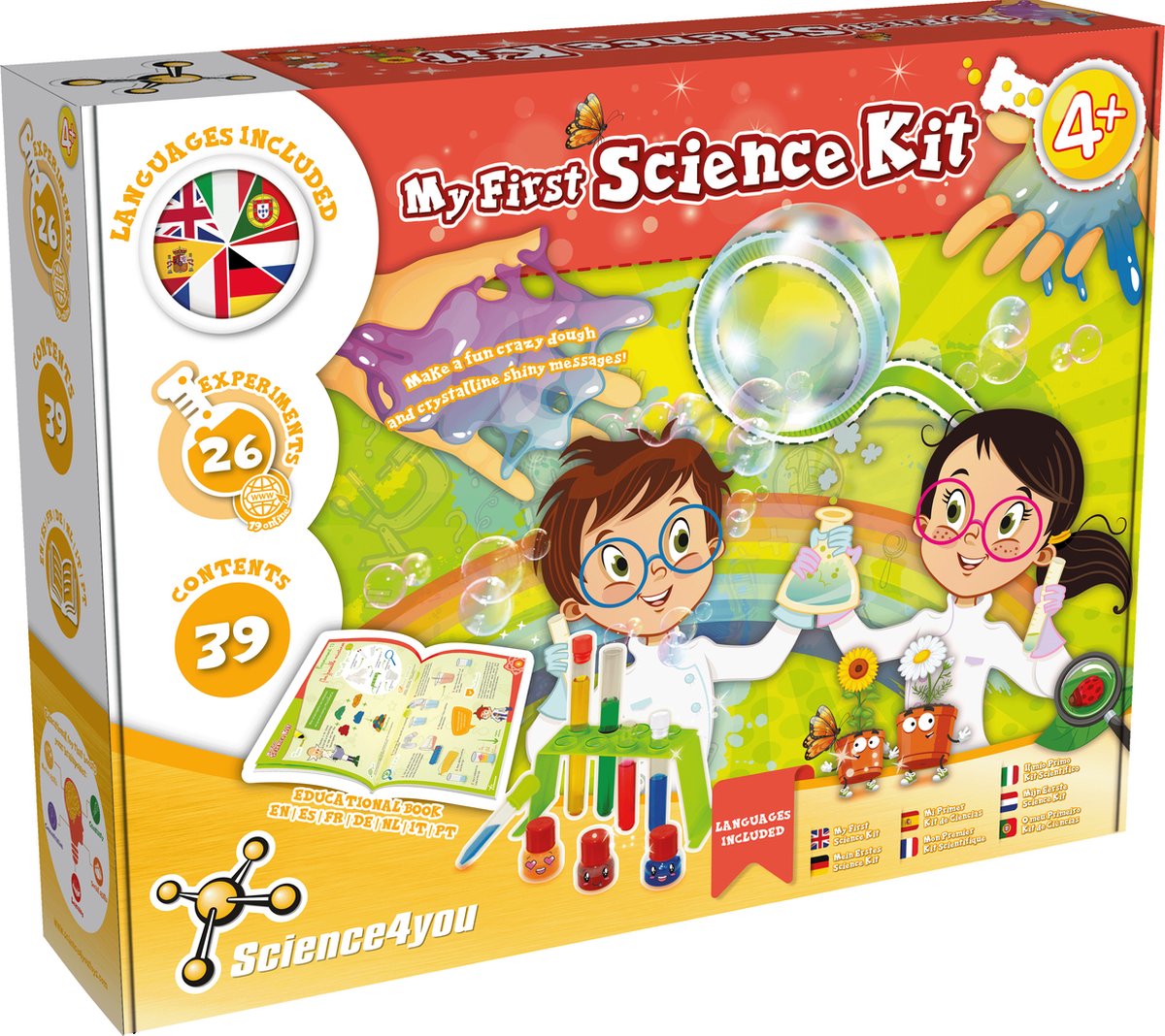 Science4you My First Science Kit - Experimenteerset - Wetenschap & Spel - Experimenteerdoos met veel Scheikunde Experimenten - Laboratorium Speelgoed - 4+ Jaar