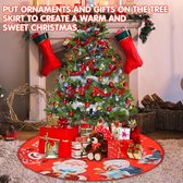 Grote kerstboom rokken, 96 cm kerstboom rokken vrolijk kerstfeest sneeuwvlok rustieke boerderij kerstboom mat ornamenten voor binnen buiten vakantie feest