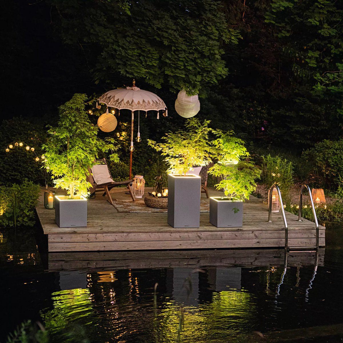 Lechuza Canto Stone 30 high LED - Planter