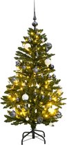 vidaXL - Kunstkerstboom - met - scharnieren - 150 - LED's - en - kerstballen - 150 - cm