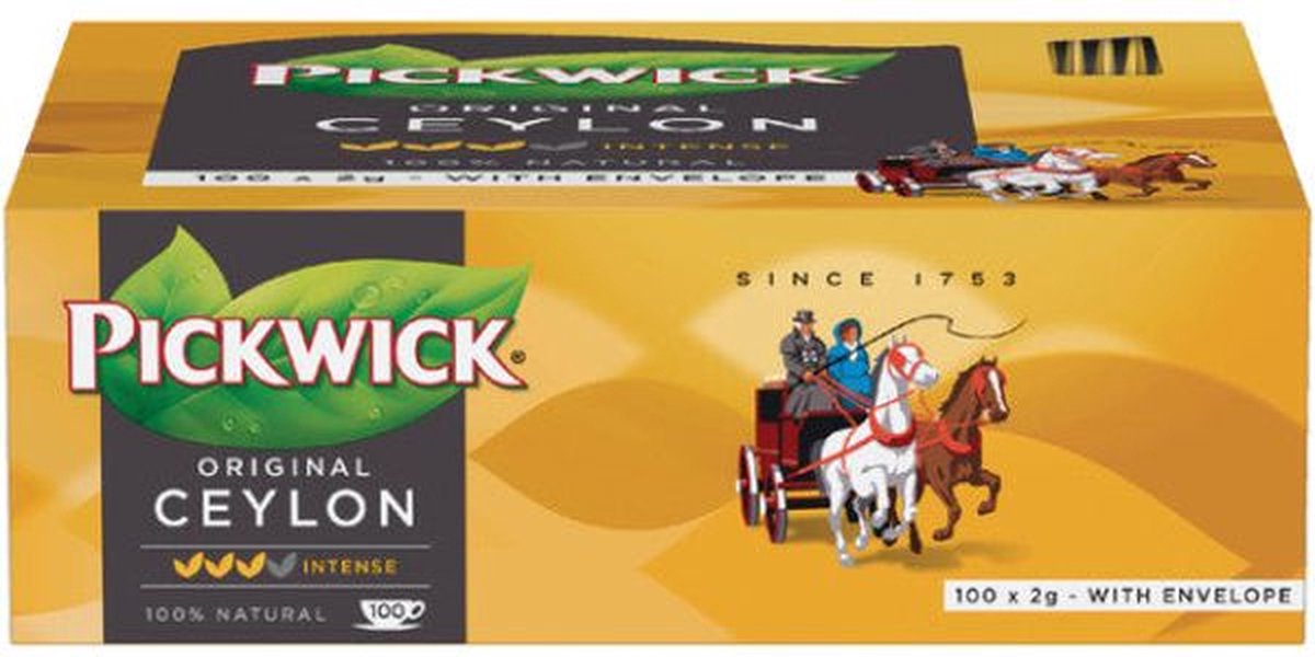 Pickwick drank: Theezakje 2 gram ceylon/pak 100