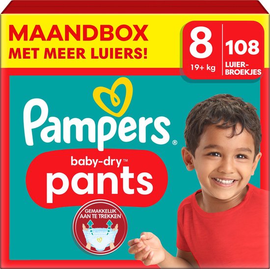 Foto: Pampers baby dry pants maat 8 maandbox 108 stuks 19 kg