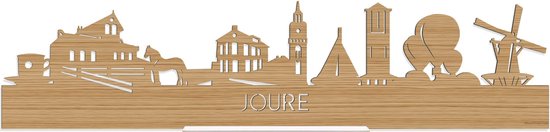 Standing Skyline Joure Bamboe hout - 60 cm - Woondecoratie design - Decoratie om neer te zetten en om op te hangen - Meer steden beschikbaar - Cadeau voor hem - Cadeau voor haar - Jubileum - Verjaardag - Housewarming - Interieur - WoodWideCities