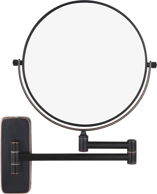 Miroir de maquillage mural - miroir grossissant pour salle de bain bronze  noir -... | bol