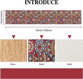 Tafelloper Boho-stijl Assortiment Vintage Luxe Oranje Rood Thuis Eettafel Boho Graan Jacquard Tafelkleed Feestelijke Feest Bruiloftsontvangst Restaurant Decoratie Linnen Tafelloper Kerst 33 x 183