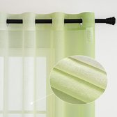 halfdoorzichtig, vintage, decoration curtain , Set of 2 140x215 cm Green