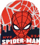 Marvel Spiderman Muts - zwart/rood - maat 54 cm (± 5-8 jaar)