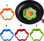 4 stuks spiegelei-vorm, hergebruikte spiegeleivormen, anti-aanbaklaag eierringen van roestvrij staal, creatieve omeletvorm voor muffins, eieren, pannenkoeken en omeletten