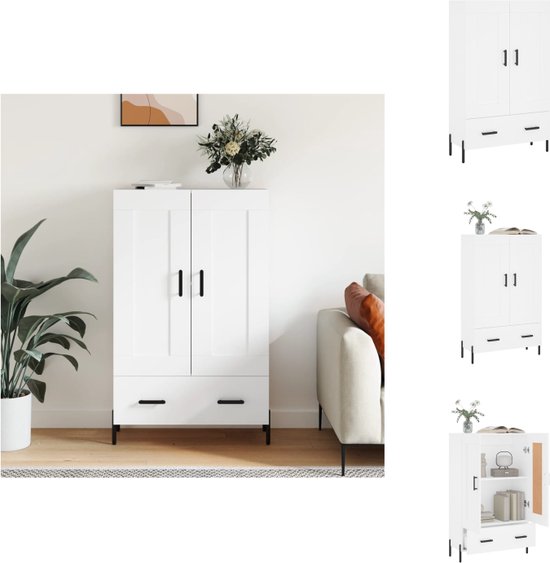 vidaXL Armoire vidaXL Armoire haute - 69,5 x 31 x 115 cm - Wit - Armoire de cuisine