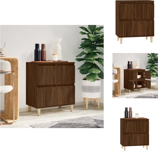 vidaXL Dressoir Zwart eiken 60 x 35 x 70 cm Bewerkt hout