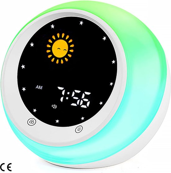 MW Kids Pinguïn Slaaptrainer Nachtlamp En Kinderwekker Functie Met Wekker Timer