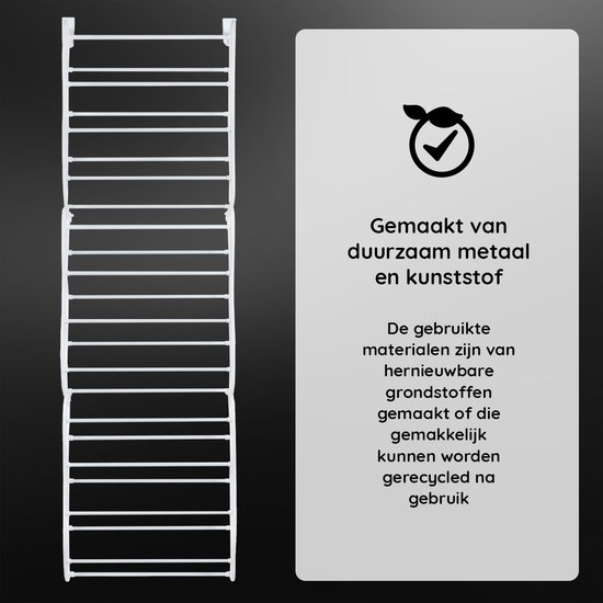 Verstelbaar Schoenenrek voor Boven de Deur - 10 Laags | bol Verstelbaar Schoenenrek voor Boven de Deur - 10 Laags | bol