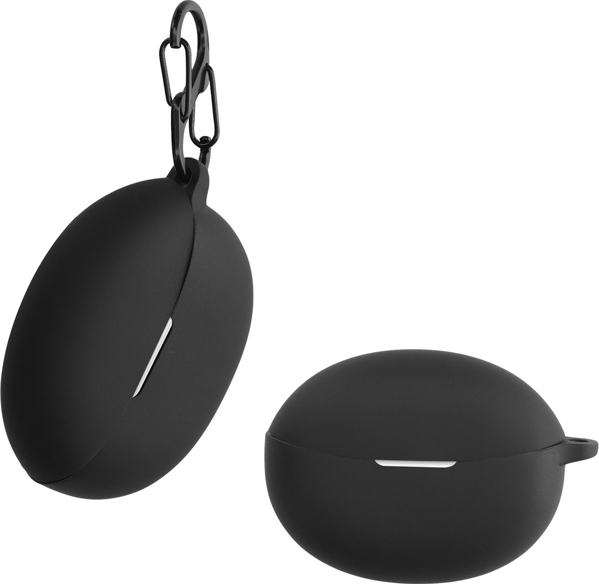 kwmobile Hoes voor Oppo Enco Free 3 - Siliconen cover voor oordopjes in zwart