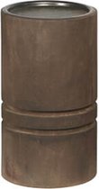 Kandelaars en kaarsenhouders - houten kaarshouder - bruin - by Mooss - Hoog 17cm
