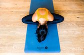 REVIVE eco / duurzame Yogamat "EARTH" - exercise / fitness mat - kleur aqua - 183 x 68 cm, 5 mm dikte, van natuur rubber