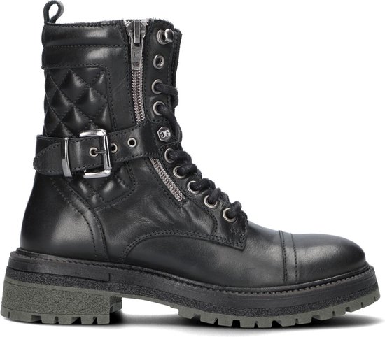 Giga G4040 Veterboots Laarzen Met Veters Meisjes Zwart