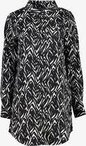 TwoDay lange dames blouse met print zwart wit - Maat S