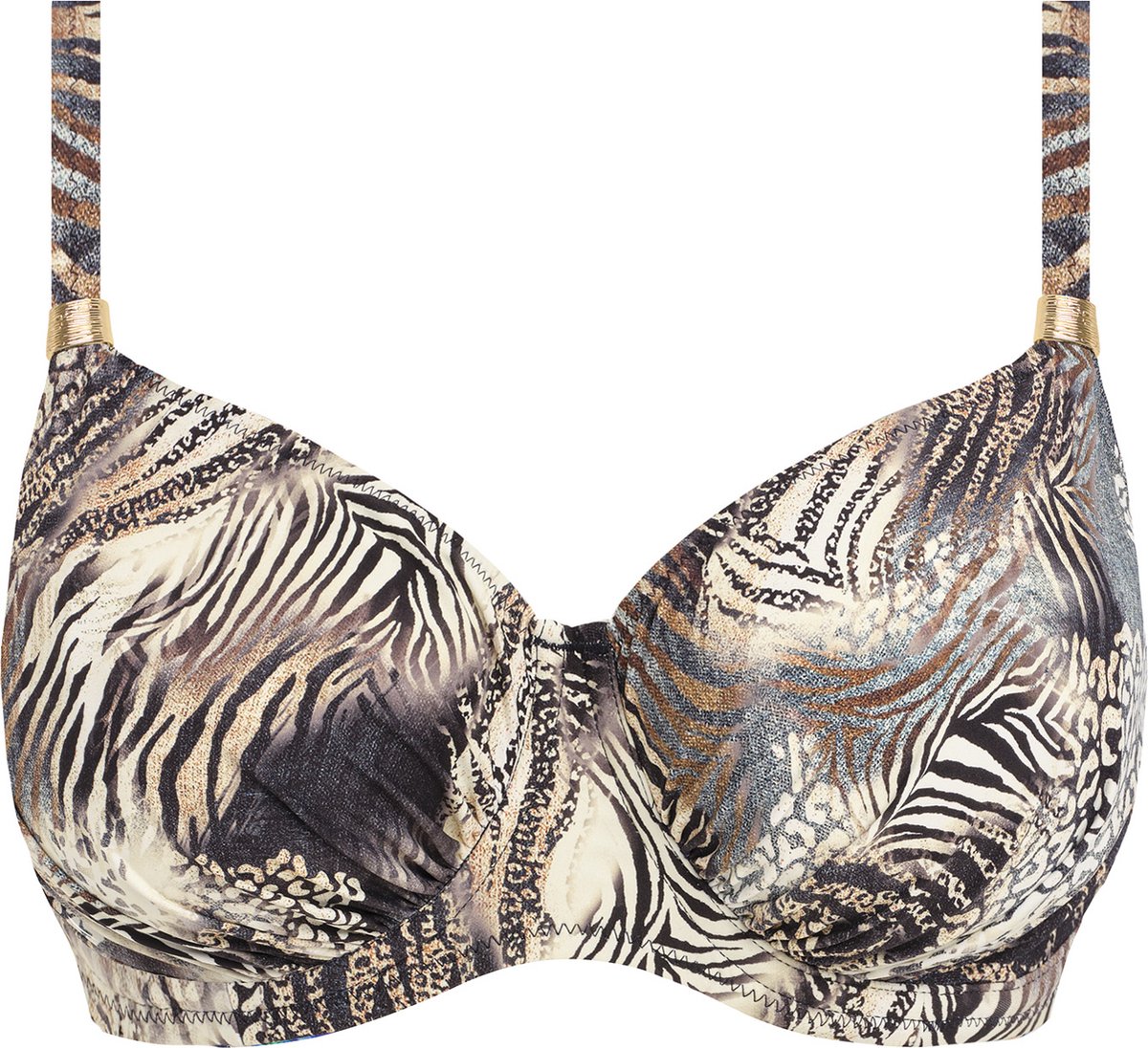 Fantasie SERAYA SANDS UW GATHERED FULL CUP BIKINI TOP Dames Bikinitopje - Monochrome - Maat 80H
